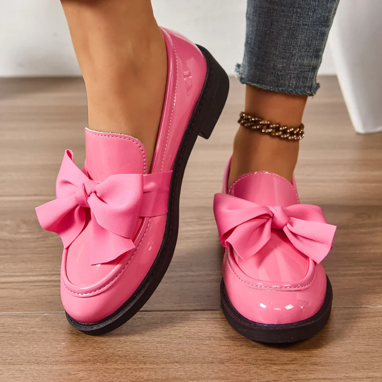 Syuzi - Mocassins Vernis à Nœud Plateforme Confort