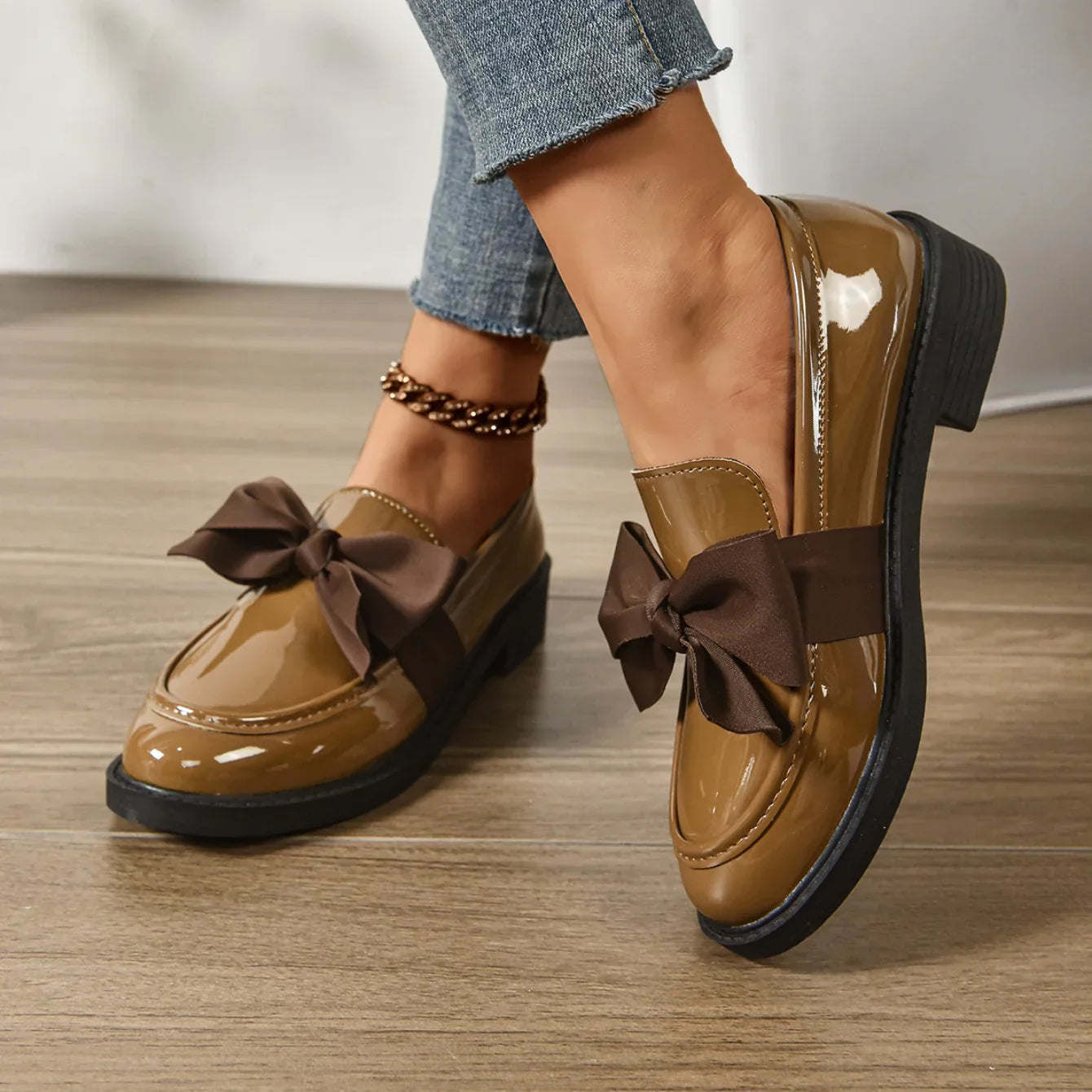 Syuzi - Mocassins Vernis à Nœud Plateforme Confort