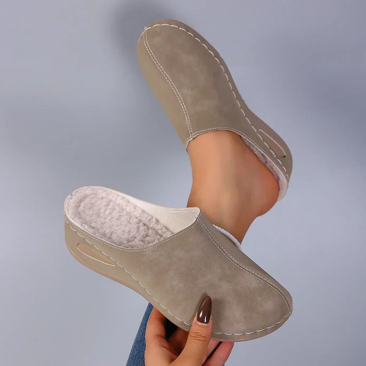 Grisel - Pantuflas Acogedoras Ortopédicas Cálidas