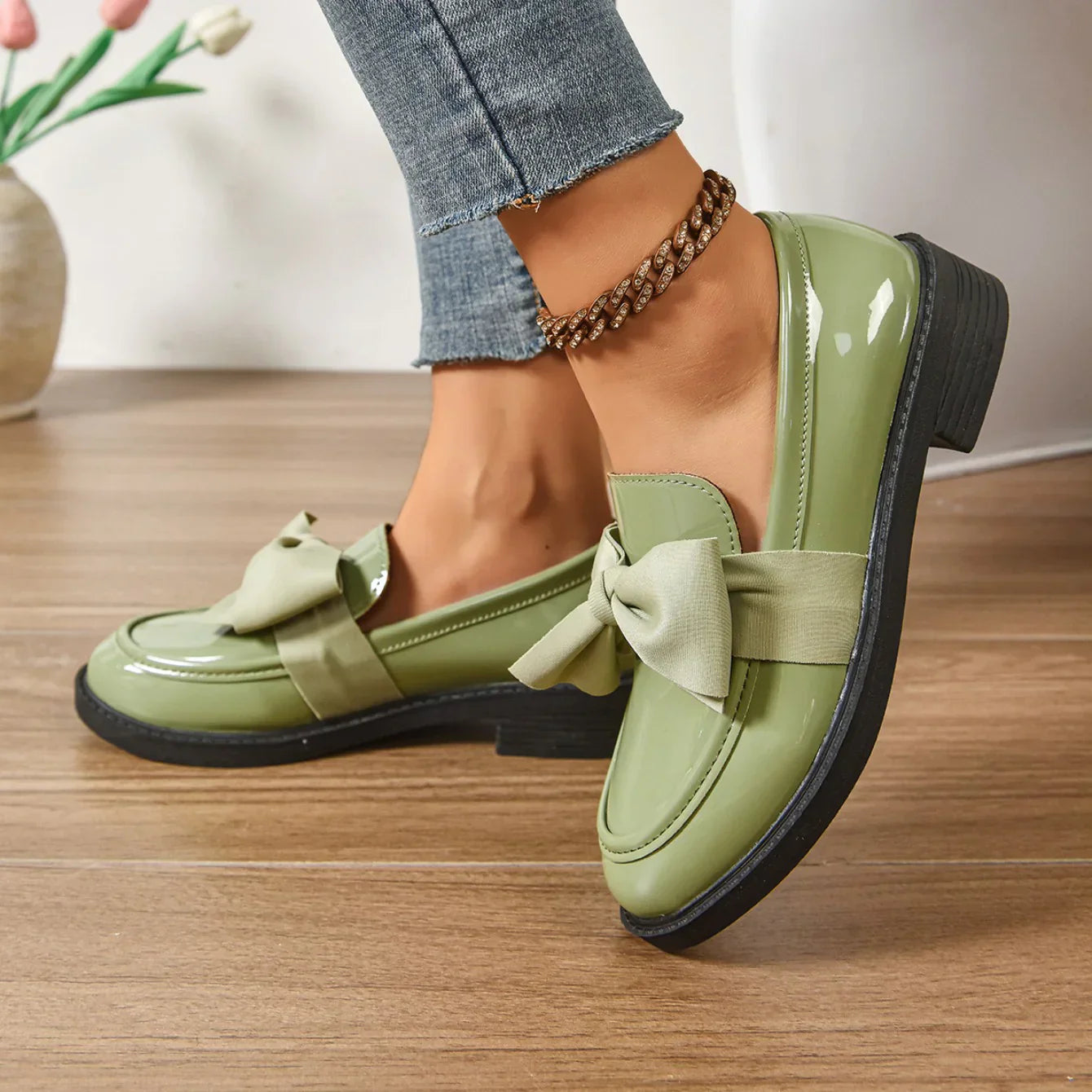 Syuzi - Mocassins Vernis à Nœud Plateforme Confort