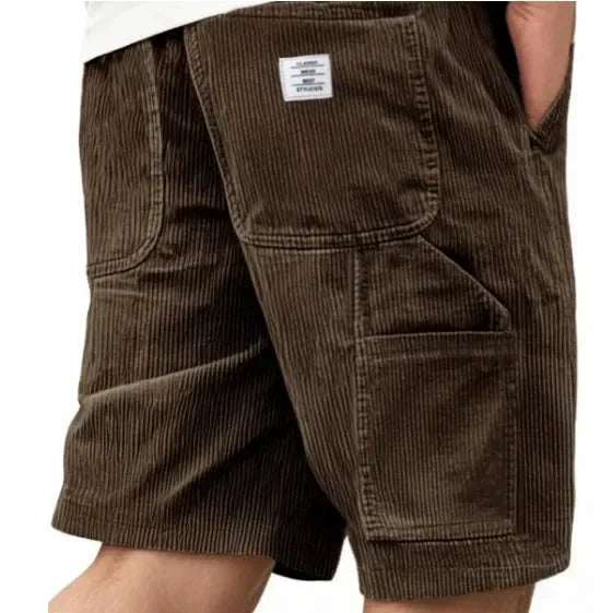 Hakop - Shorts Cargo Cómodos de Pana