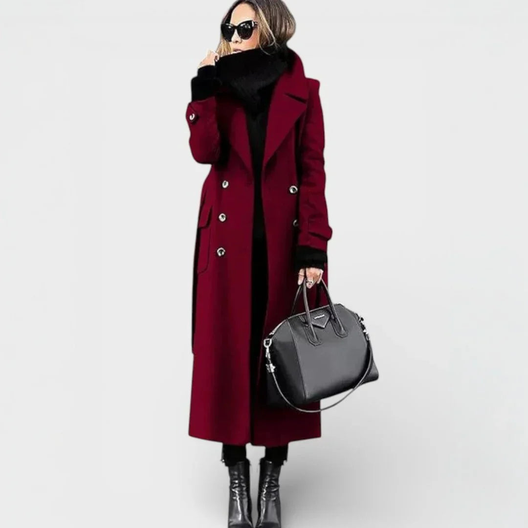 Estela - Long Manteau en Laine Chic Intemporel
