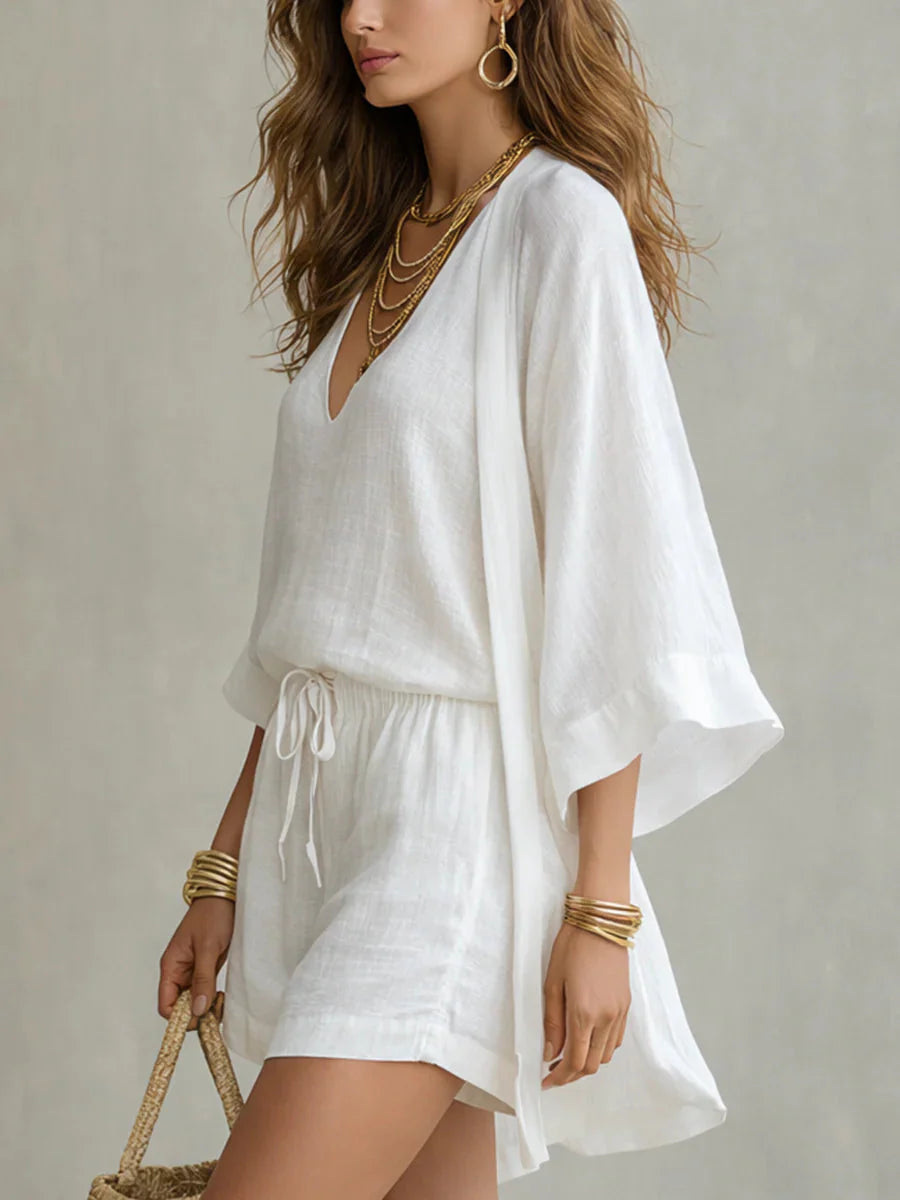 Nej - Conjunto de Lino Tres Piezas de Verano