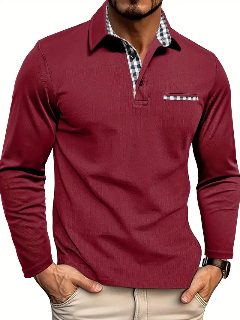 Estevan - Polo Premium con Detalles a Cuadros