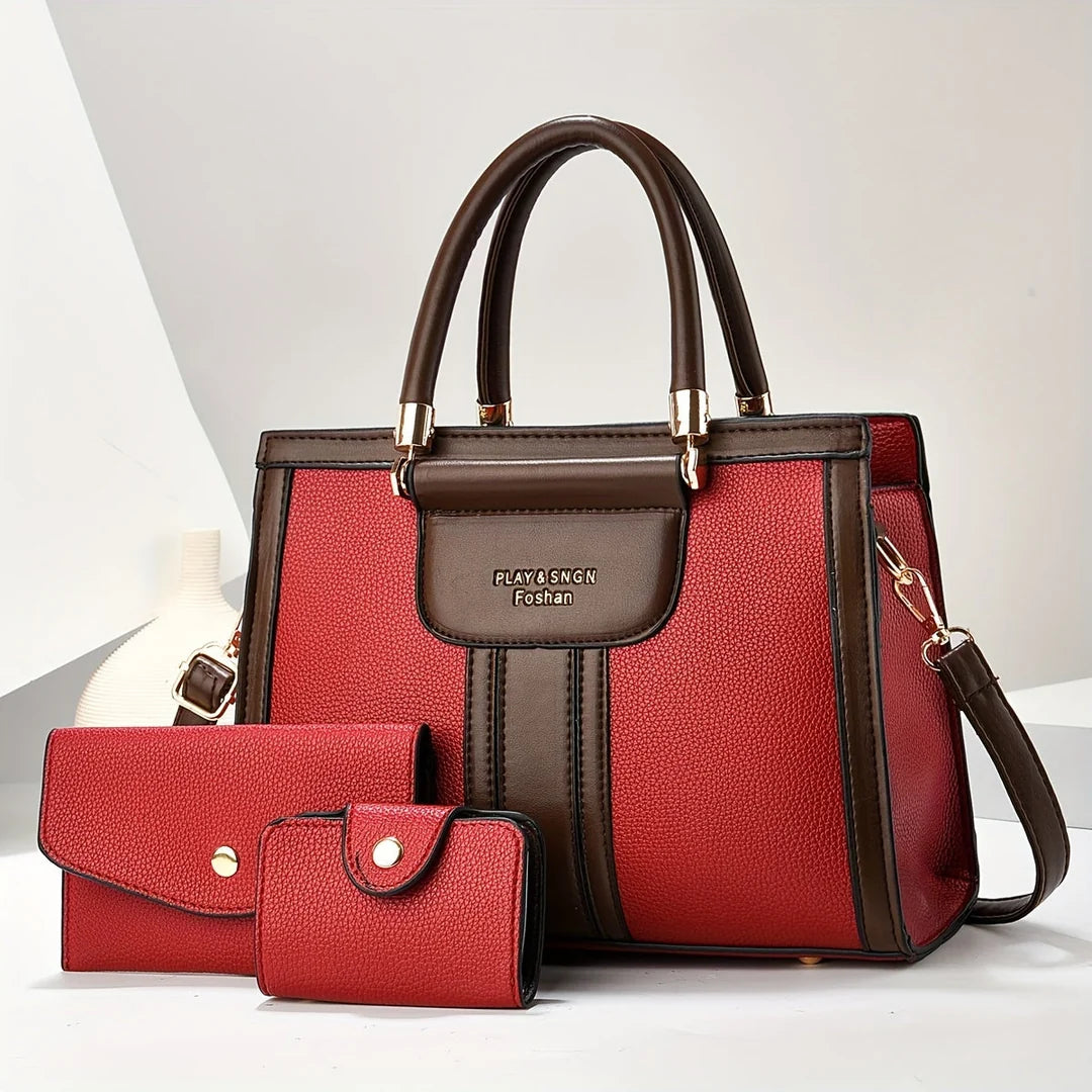 Mallia - Conjunto de Bolsos de Cuero 3pzs Elegante