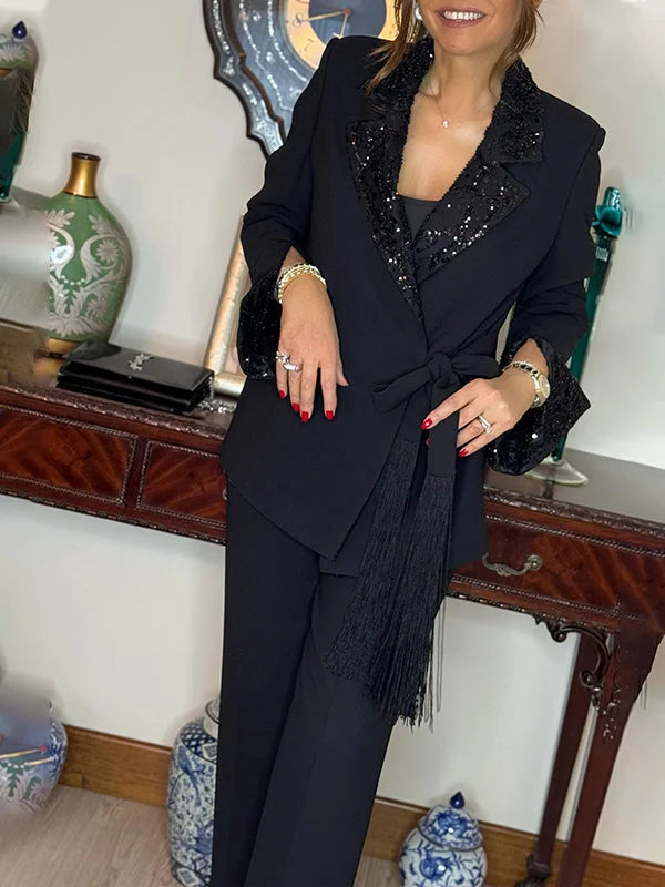 Daniela - Conjunto De Noche Femenino Chaqueta Y Pantalón