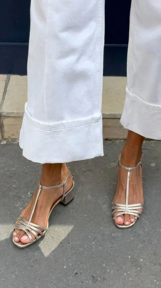 Ysaline - Sandalias Bajas Refinadas Femeninas