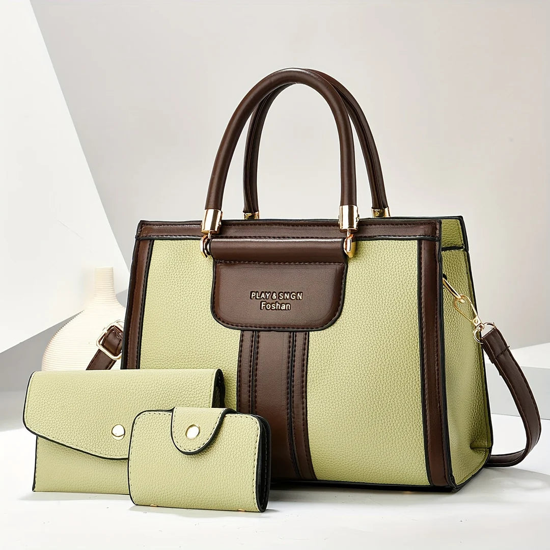 Mallia - Conjunto de Bolsos de Cuero 3pzs Elegante