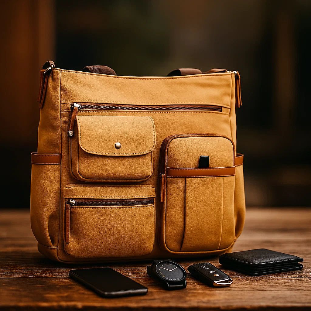 Aubin - Bolso de Ante Resistente y Espacioso