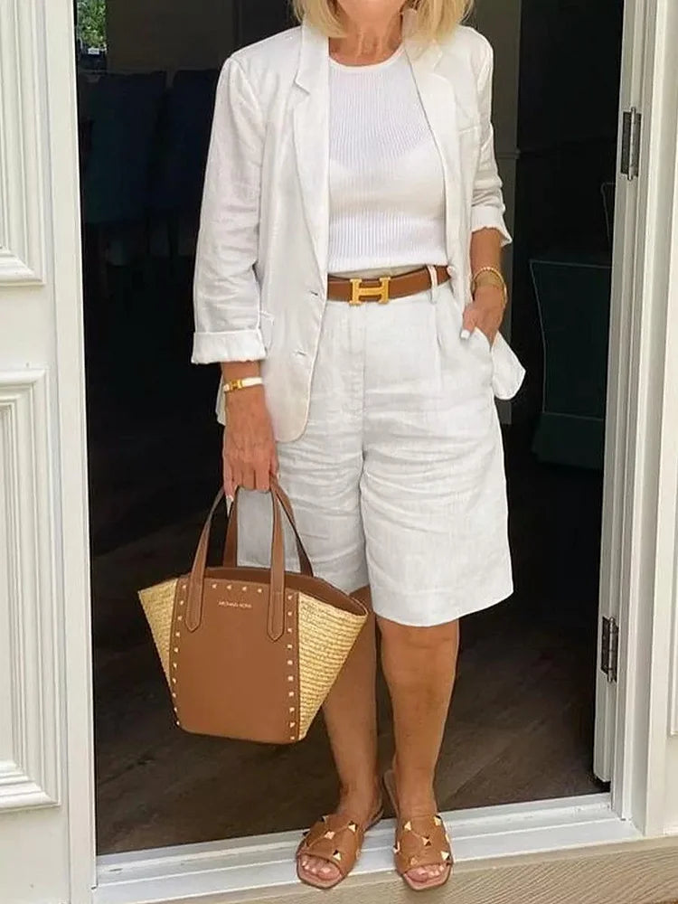 Catherine - Traje de Lino Elegante
