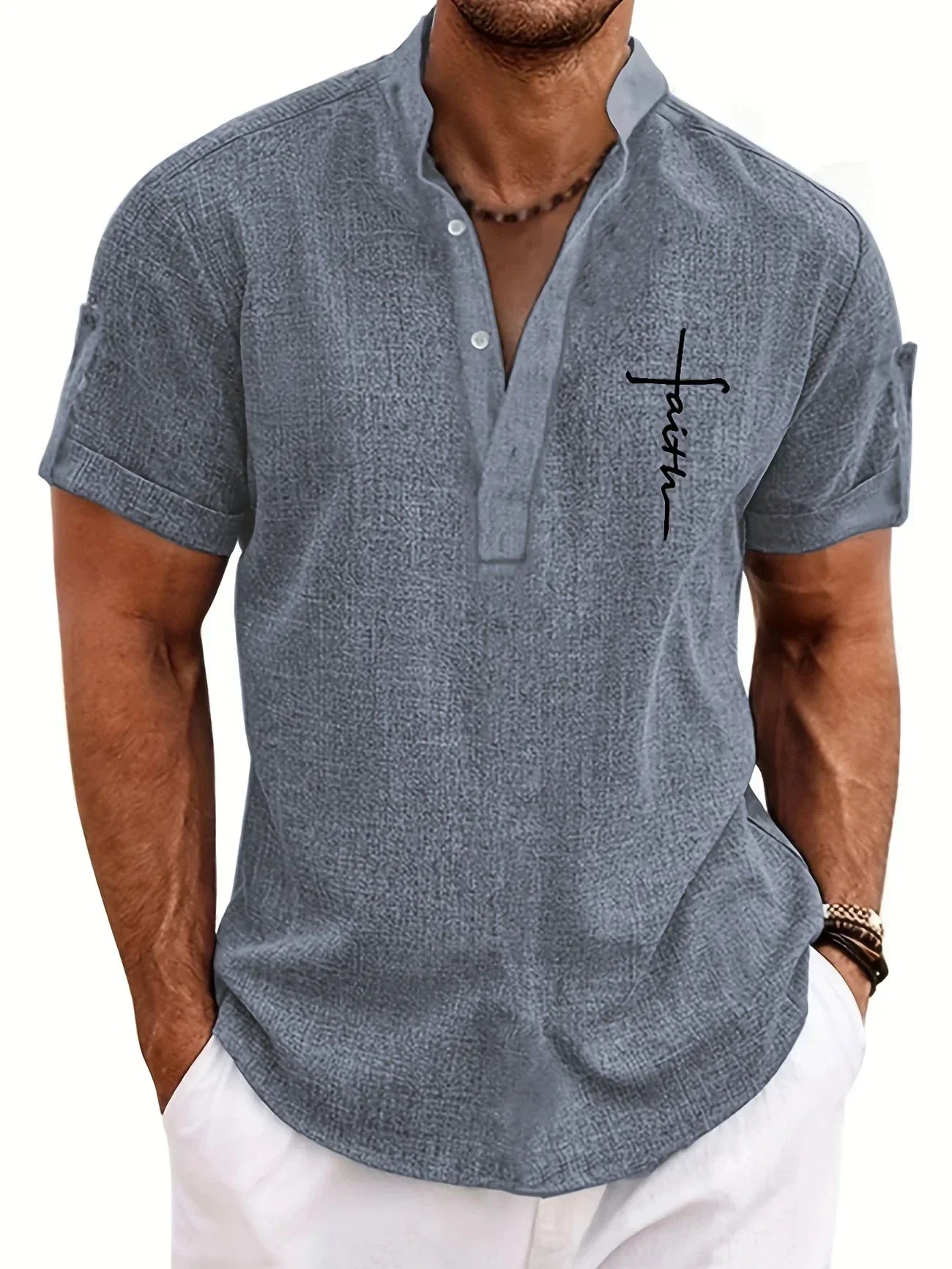 Cristiano - Camisa de Manga Corta "Faith" para Hombre