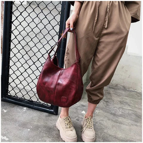 Jihen - Sac à Main Vintage en Cuir de Première Qualité