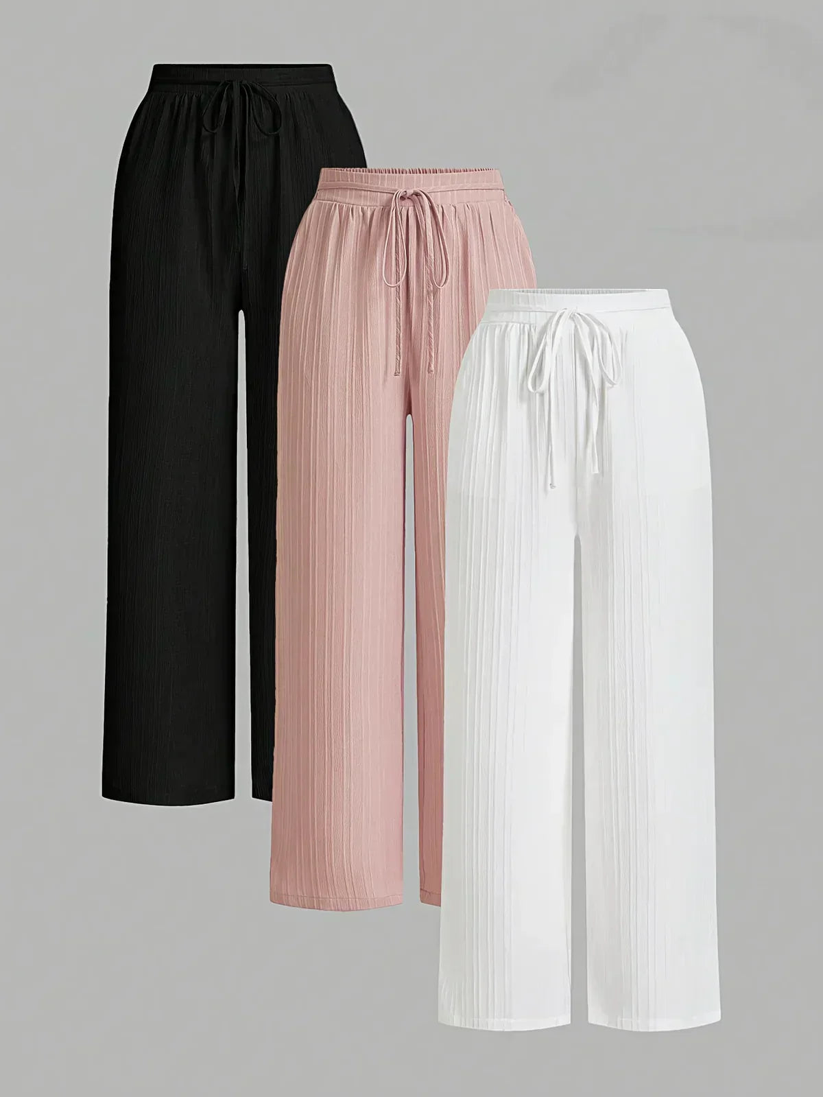 Myriam - Conjunto de 3 Pantalones Plisados Holgados