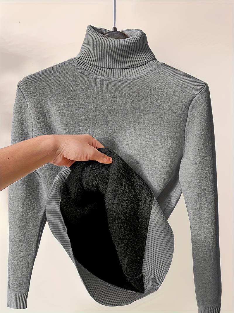 Nuuk - Pull Col Roulé Thermique Premium