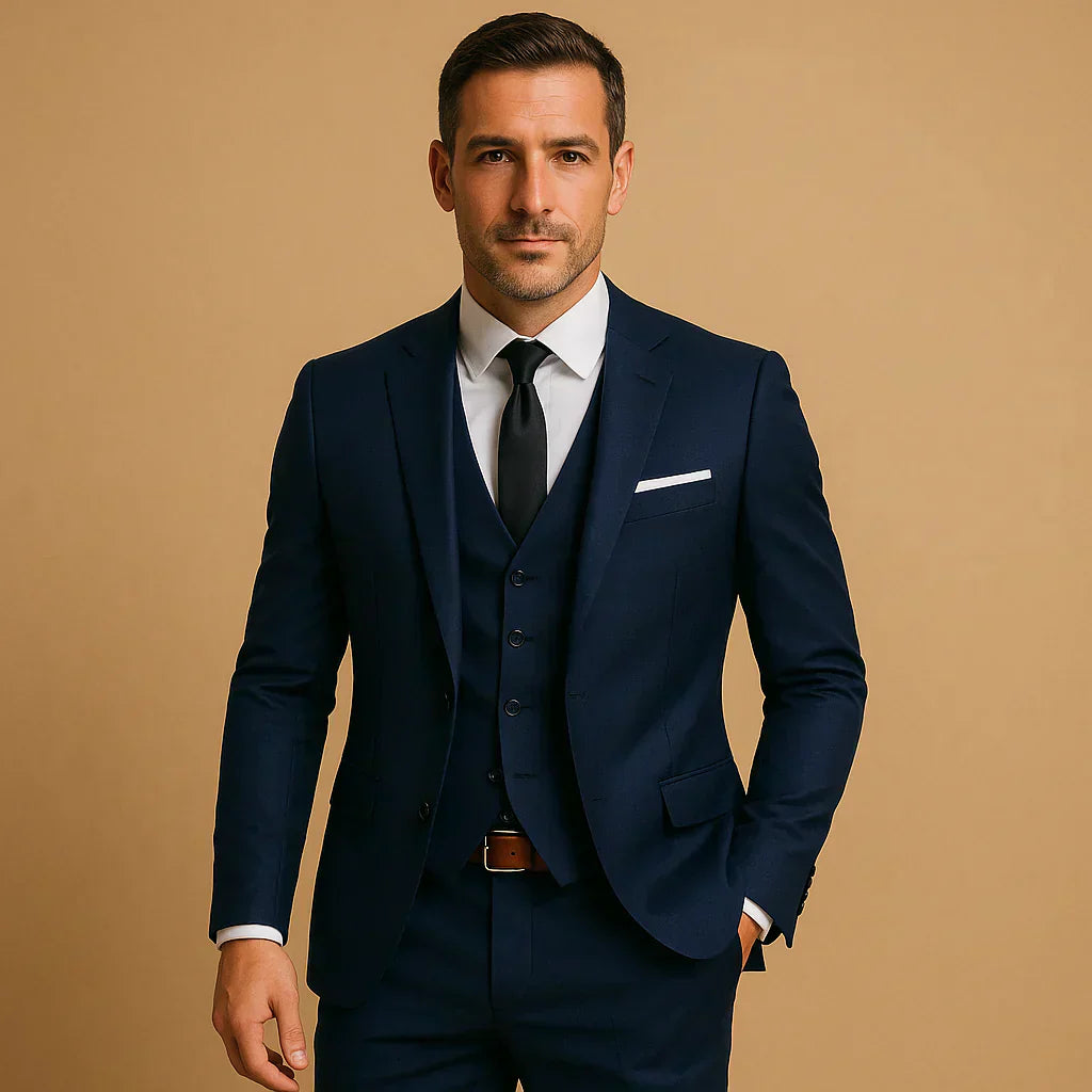 Serguei - Traje de Hombre de 3 Piezas con Chaqueta y Pantalones