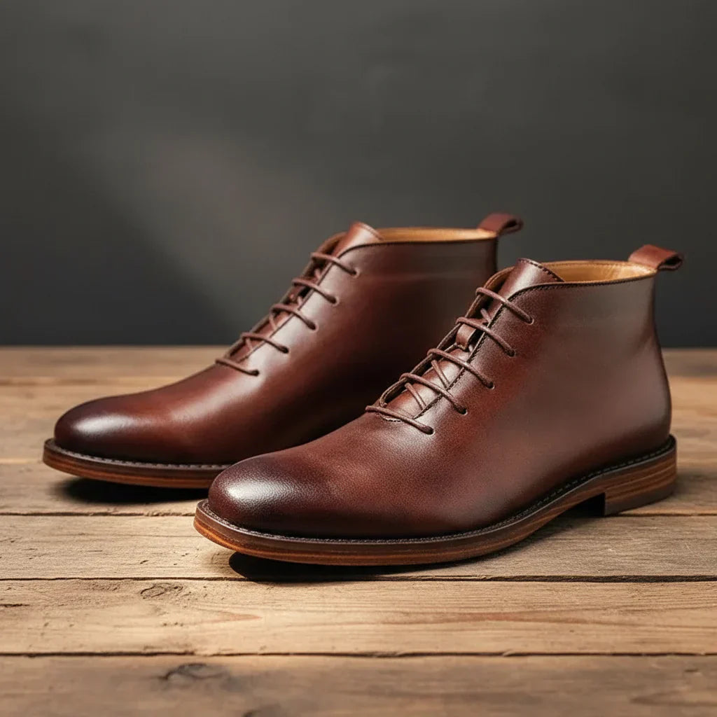 Robbin - Botas De Cuero Hechas A Mano Con Cuero Natural