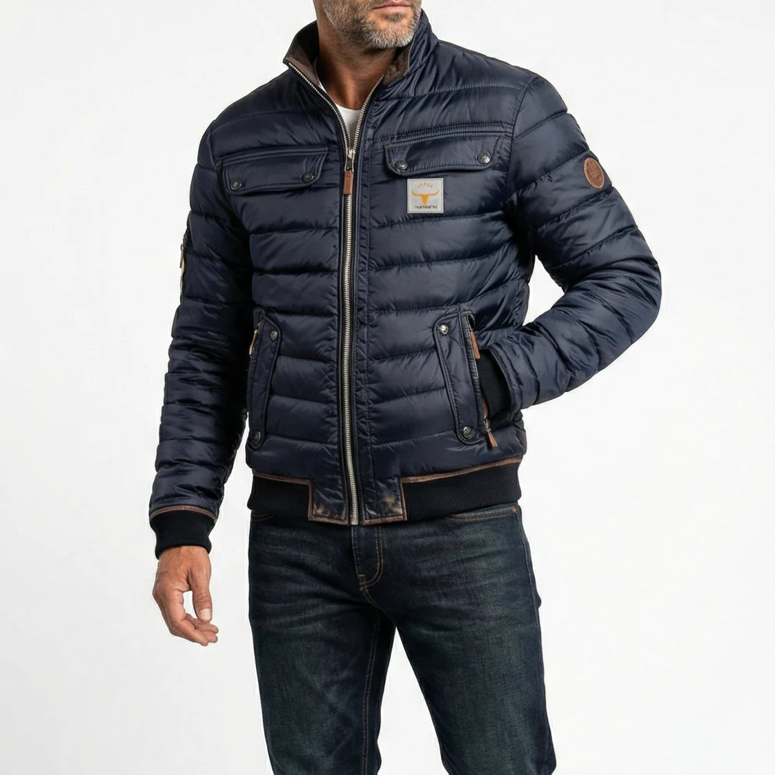 Jack - Abrigo Acolchado Masculino con Múltiples Bolsillos