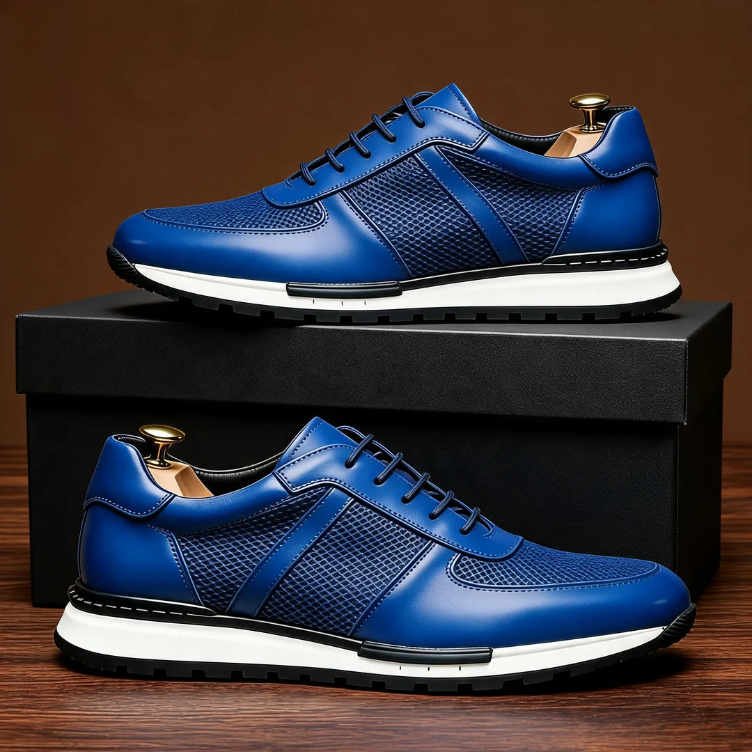 Nils - Zapatillas Masculinas Cómodas Ortopédicas de Cuero