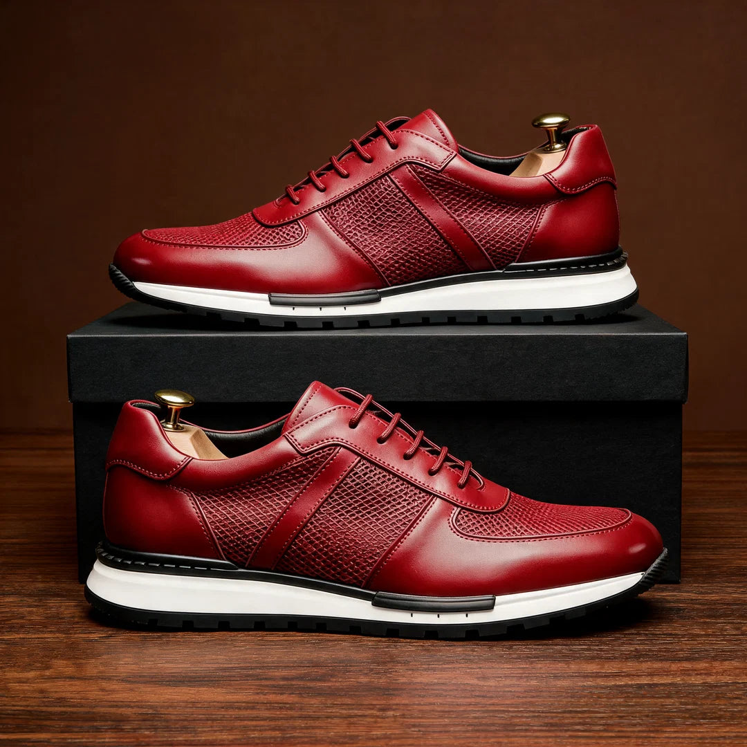 Nils - Zapatillas Masculinas Cómodas Ortopédicas de Cuero