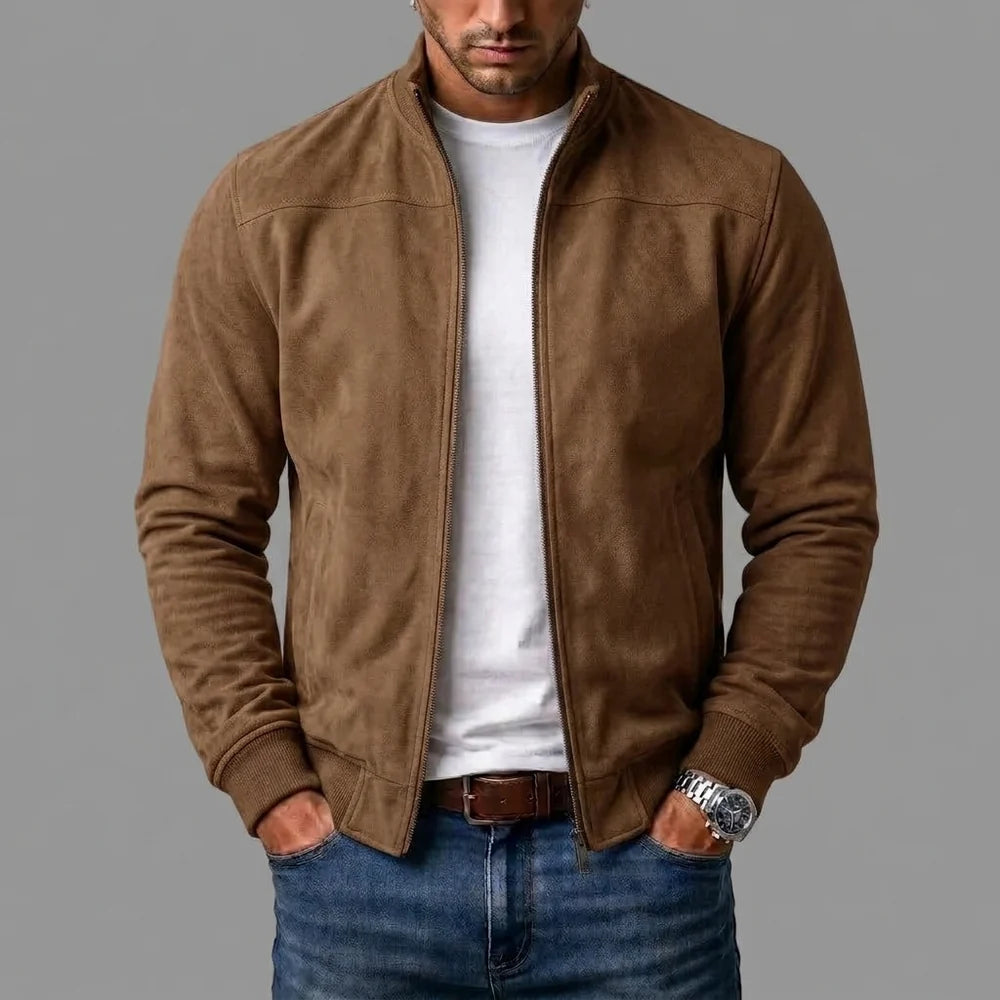 Jayson - Chaqueta Bomber de Ante Casual