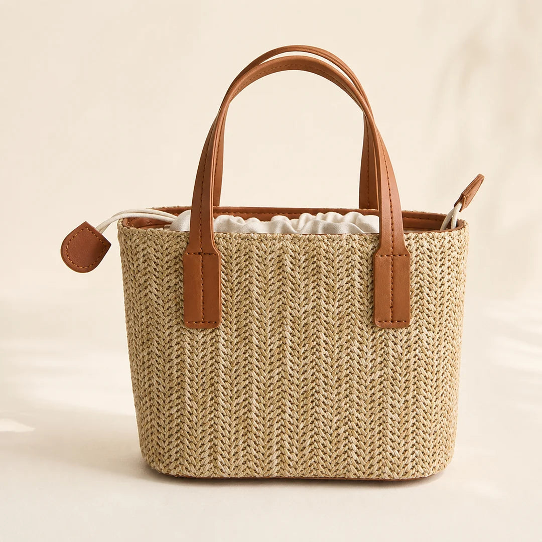 Keyla - Bolso de Mano Minimalista de Cesta Chic Artesanal