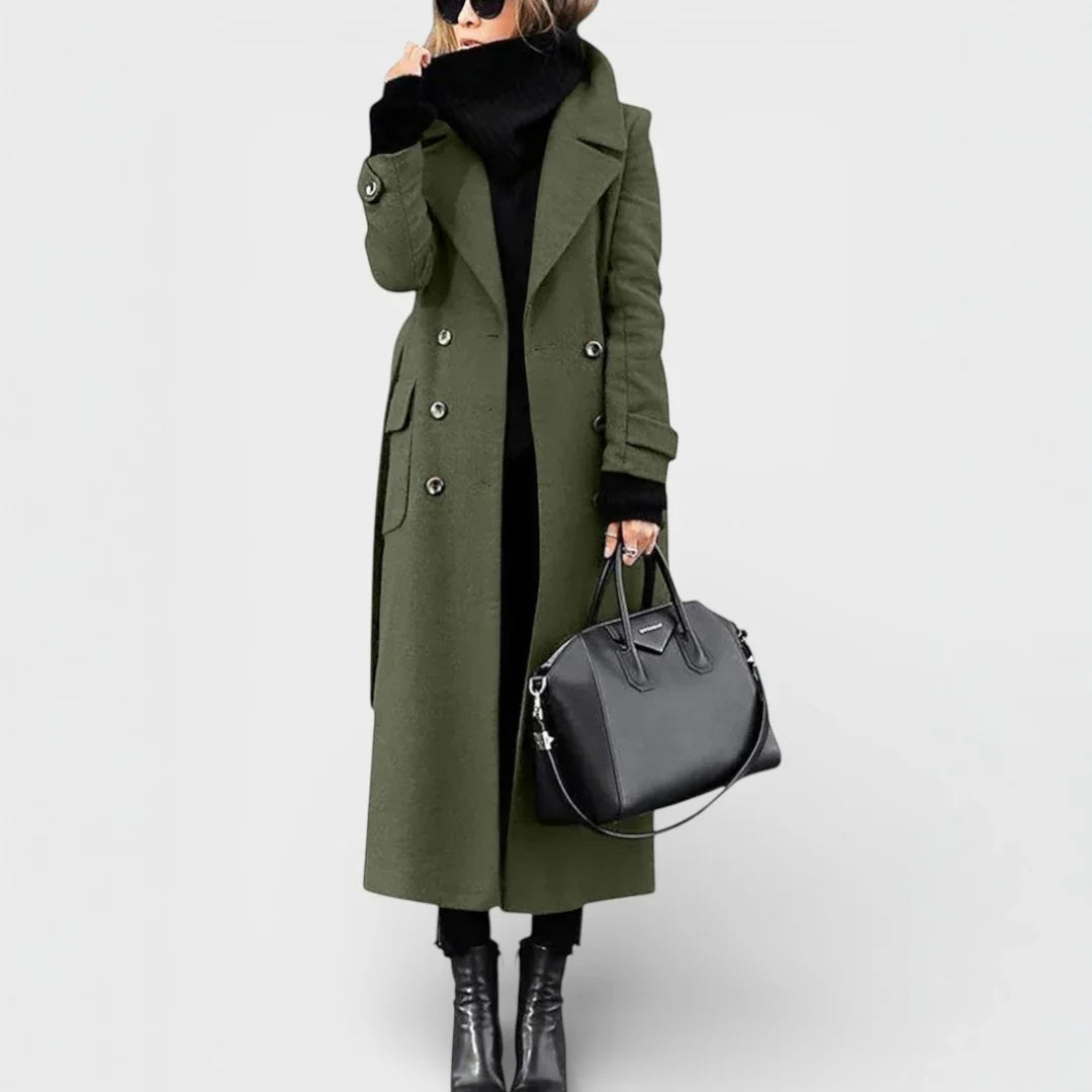 Estela - Long Manteau en Laine Chic Intemporel