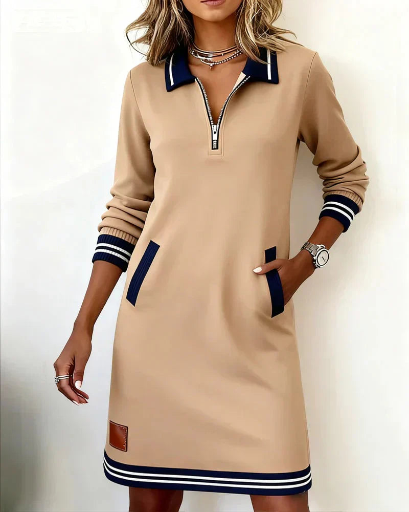 Halima - Vestido Polo De Manga Larga De Algodón