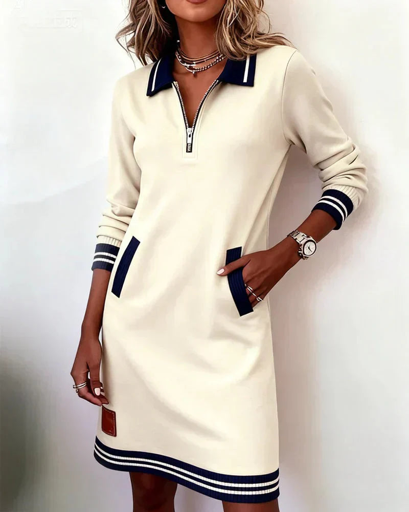 Halima - Vestido Polo De Manga Larga De Algodón
