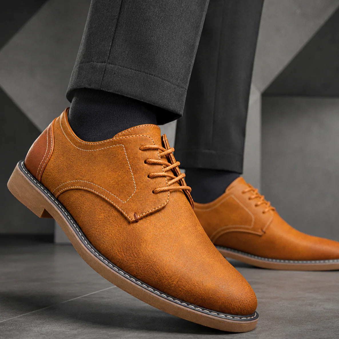 Lionel - Zapatos Derby Elegantes de Cuero Genuino