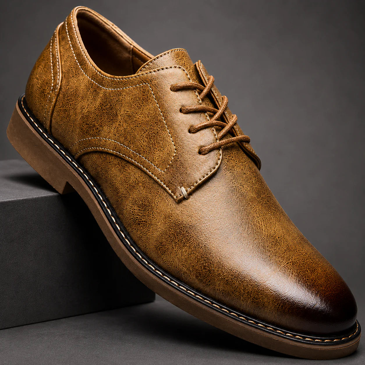 Lionel - Zapatos Derby Elegantes de Cuero Genuino