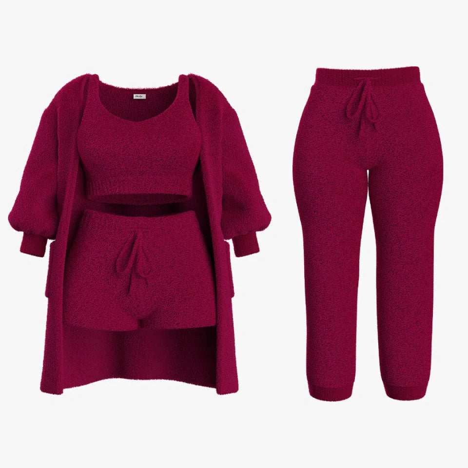 Katrina - Conjunto Acogedor de Punto 4pzs