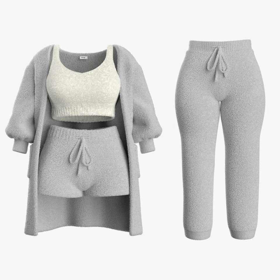Katrina - Conjunto Acogedor de Punto 4pzs