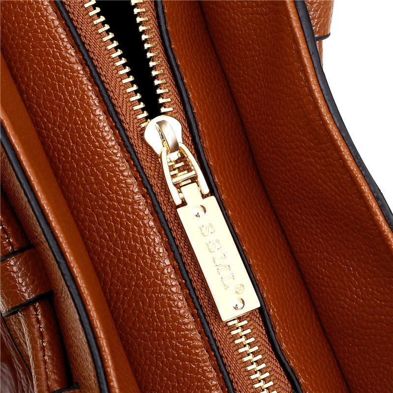 Ketty - Bolso Bicolor de Cuero con Textura Cocodrilo