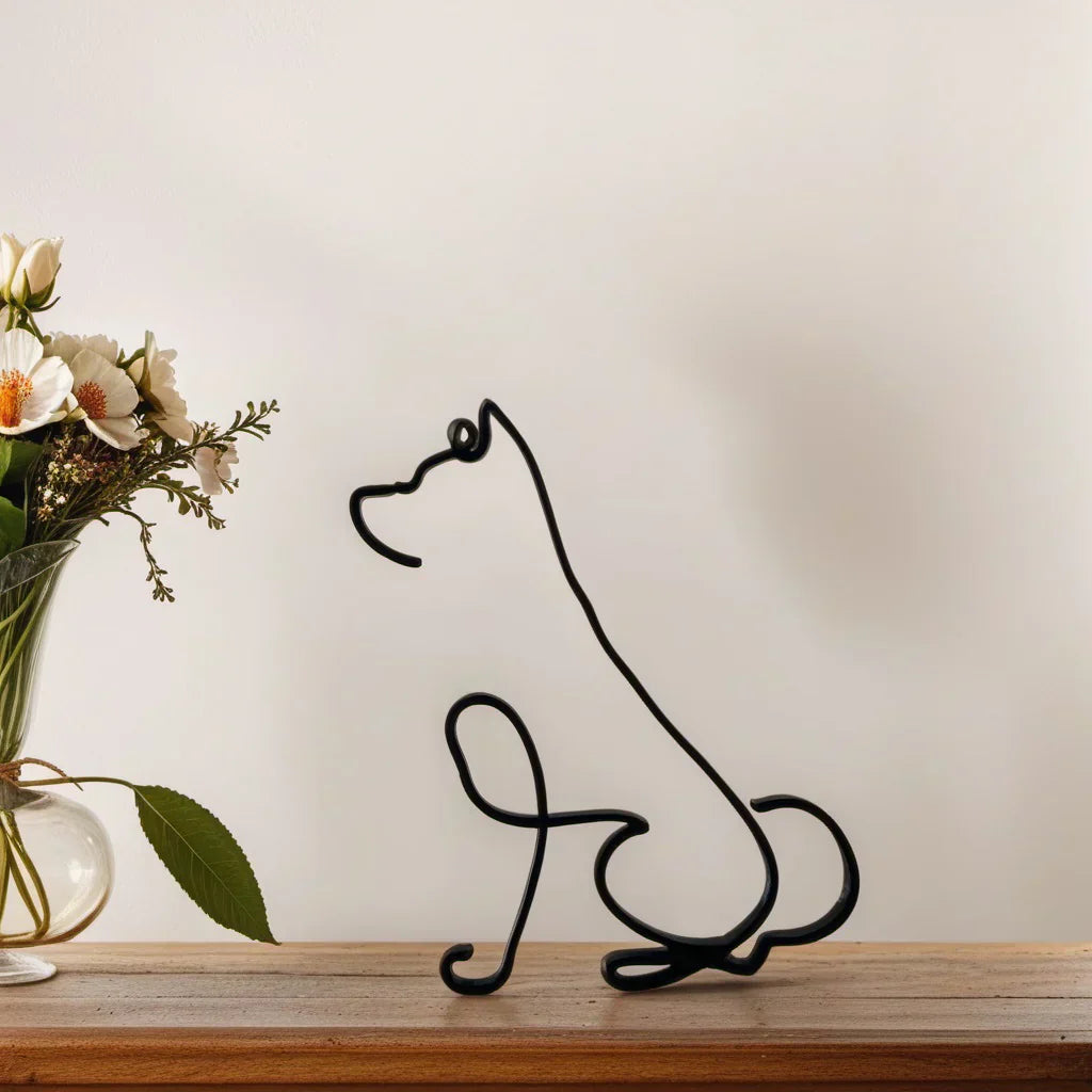 Skund™ - Hunderrace Line Art Skulptur