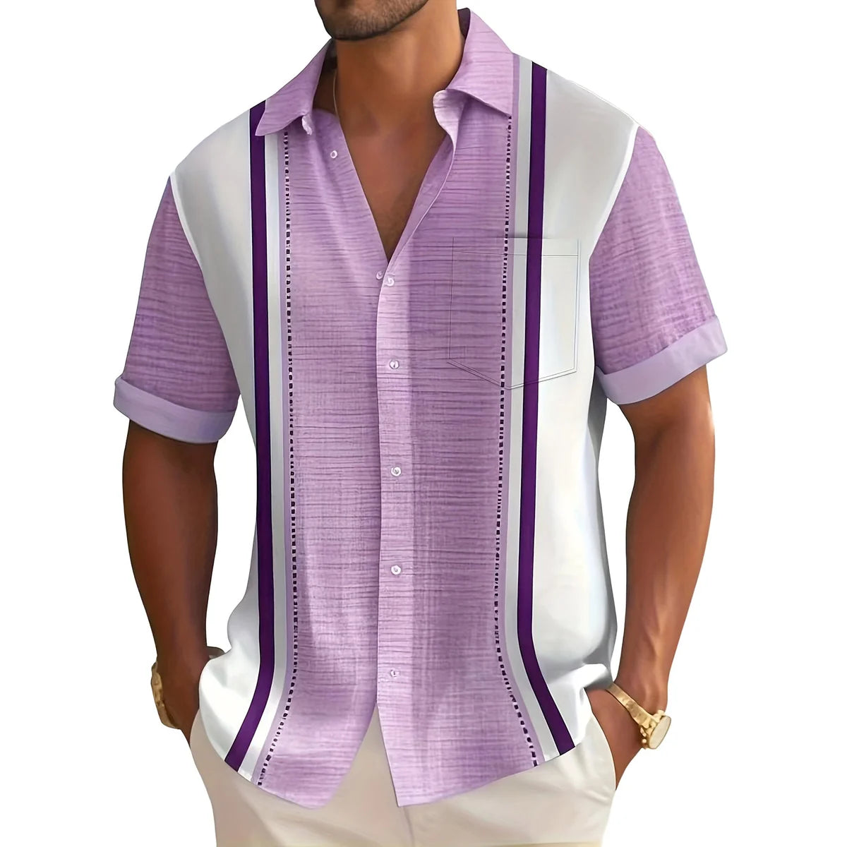Tylian - Camisa Ligera de Verano con Estampado de Rayas