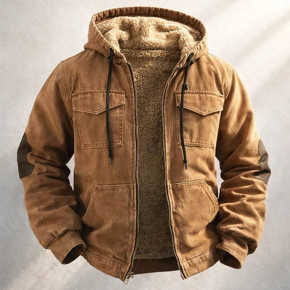 Gishto - Chaqueta de Felpa Estilo Cargo Confiable